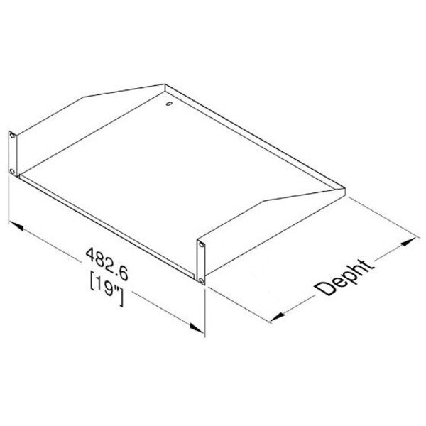 Main product image for Penn-Elcom R1194/2UK Rack Shelf 2U 262-260